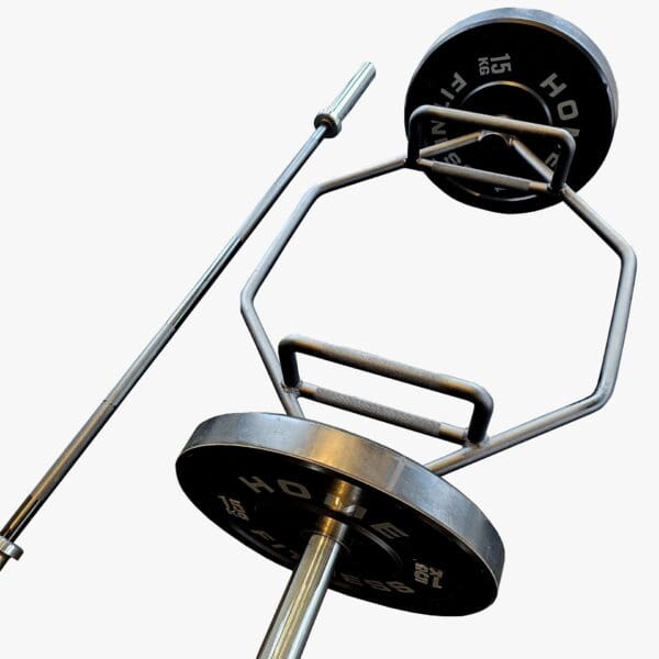 Vægtskiver/Bumper Plates (5-25 kg) + OL-stang + Trap bar