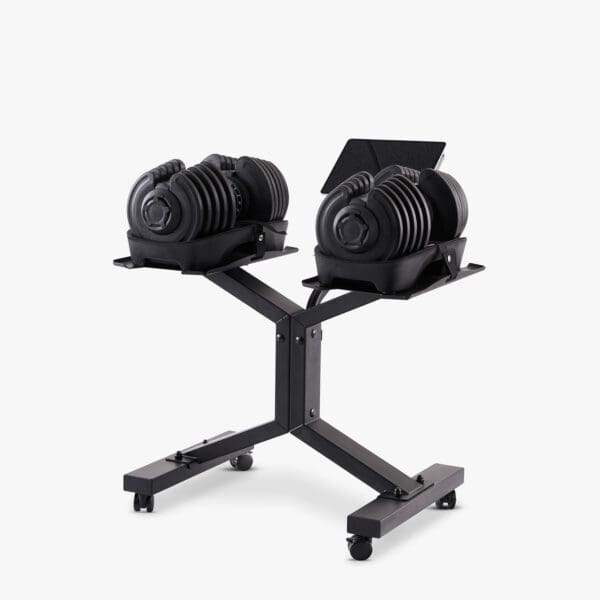 Justerbare håndvægte (2x 40 kg inkl. stativ)