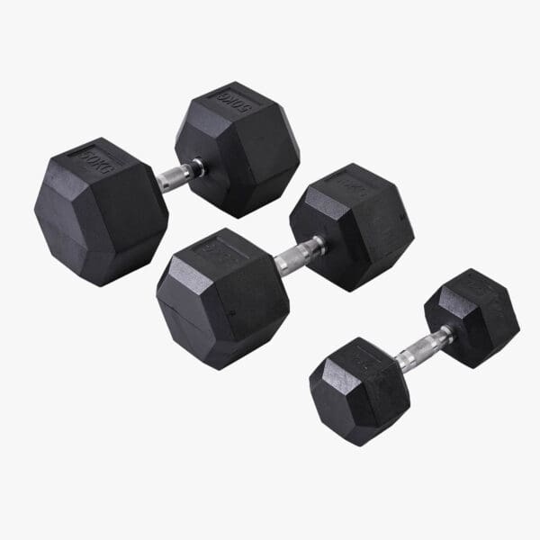 Hex håndvægte (sæt, 7,5-40 kg inkl. stativ)