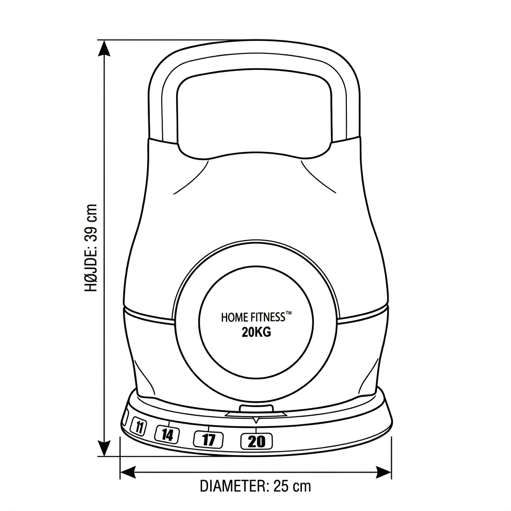 Justerbar kettlebell
